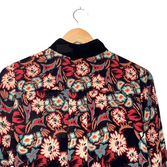 ANNA SUI black floral dress size 2 Larkspur Fields oversized 90s Y2K retro shift - Picture 13 of 15